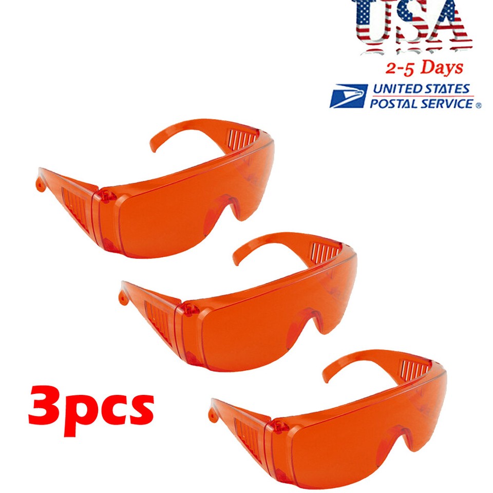 3pc Goggle Glasses Lab Safety Dental Protective Eye for Curing Light