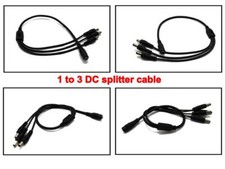 PVC DC Power Jack 1 DC Female To 3 Male Splitter Connector Cable For CCTV Camera