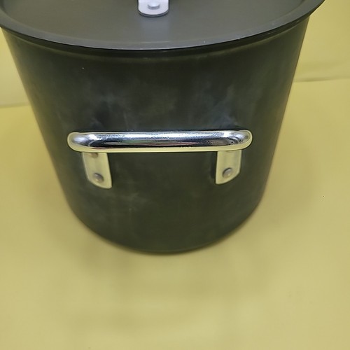 Calphalon Aluminum Cookware Anodized 8 Qt Stock Pot 808-310 0J Lid 8.5" by 12.5" - Picture 5 of 12