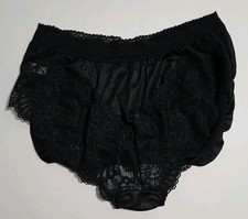 Carole Black Vintage Panties with Lace Accents Size 9 Sissy Sheer