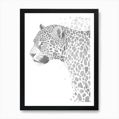 Leopardenkopf Vektor Illustration Ar gerahmtes Wandbild Poster Leinwanddruck Bild