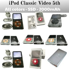   New Apple iPod Classic Video Gen 5th 5.5 256GB/512GB/1TB Clear SSD MP3 Players