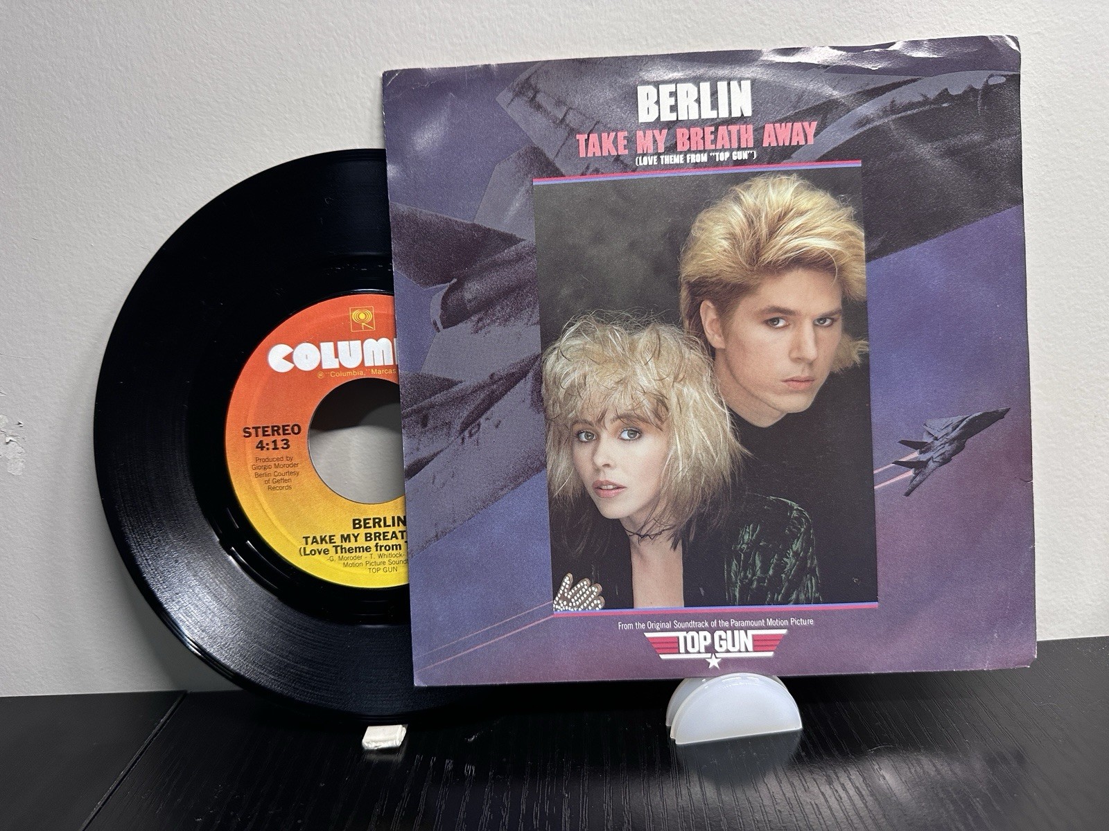 Berlin Top Gun 45 rpm Take My Breath Away Picture Sleeve
