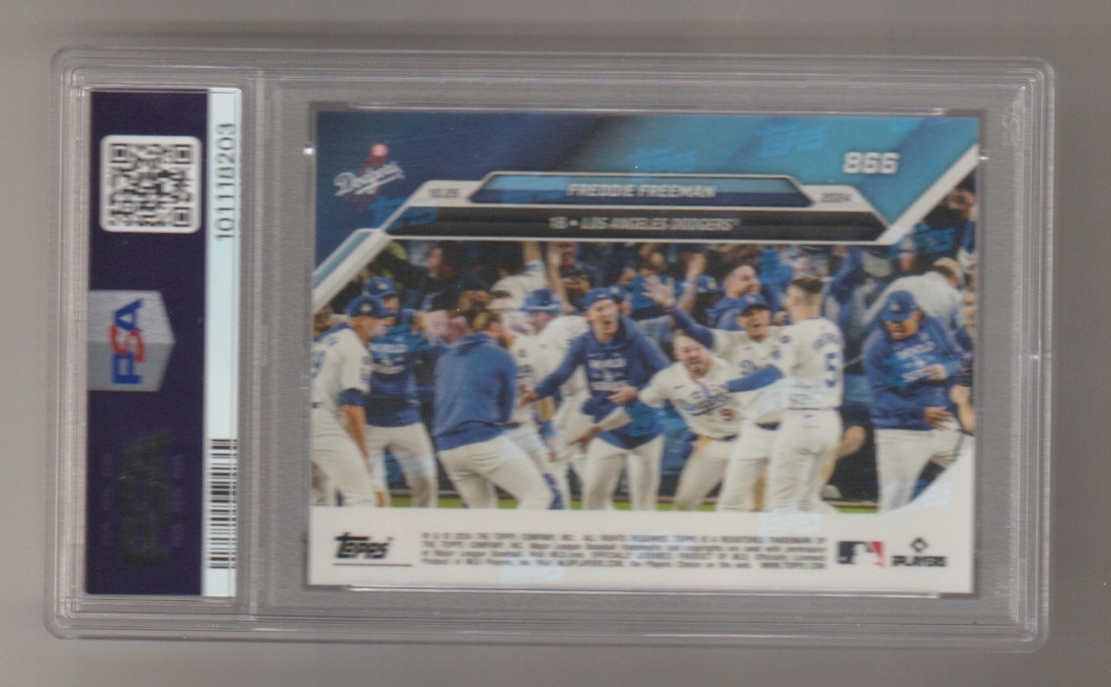 2024 Topps Now Freddie Freeman *PSA 10* Walk Off Grand Slam Dodgers 866 *BCGUYS* view 2
