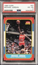 1986 FLEER #57 MICHAEL JORDAN PSA 4