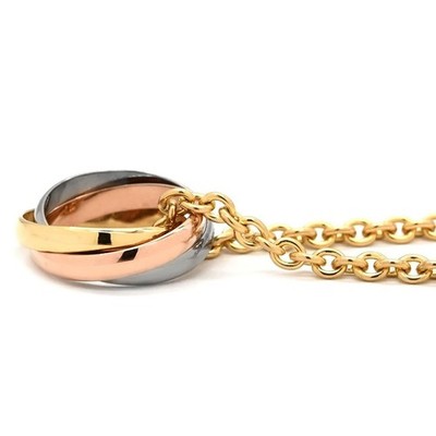 Cartier Baby Trinity Halskette, Gelbgold x Weißgold x Rotgold, Vintage
