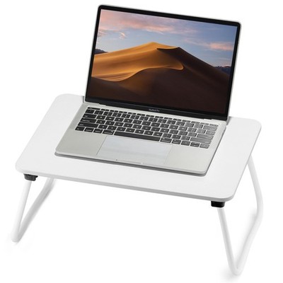 Foldable Lap Desk Laptop Bed Portable Table Stand Couch Lightweight White