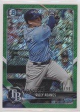 2018 Bowman Chrome Prospects Green Shimmer Refractor 36/99 Willy Adames s3g