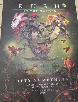 2026 RUSH FIFTY SOMETHING TOUR NEW YORK MSG POSTER MADISON SQUARE GARDEN /1200