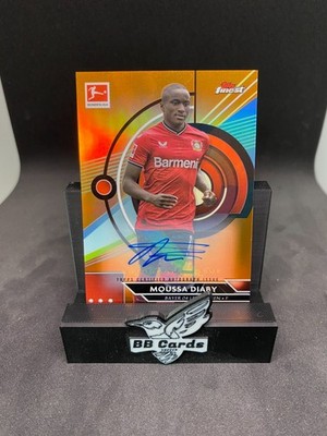 Topps Finest Bundesliga 2022/23 Moussa Diaby Auto /15 Bayer 04 Leverkusen Karte