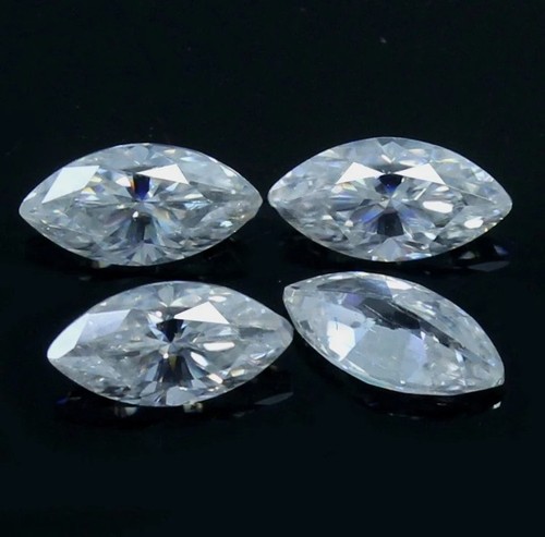 Diamante CVD sfuso IF chiarezza lotto 4 pezzi colore marchesa D 2 x 4 mm certificato - Foto 7 di 7