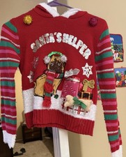 Ugly Christmas Sweater Funny Pug Juniors Medium 3D