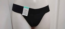 AUDEN Women's Small Black Thongs Panties Seamless Stretch Fabric NWT