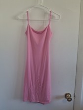 Heart & Hips Pink Bodycon Mini Dress Cowl Neck Strappy Open Back Size M