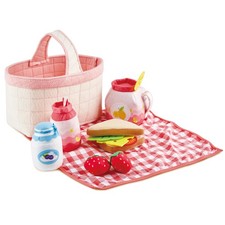 Hape: Toddler Picnic Basket - Fabric Lunch Basket Blanket, Ages 18mo