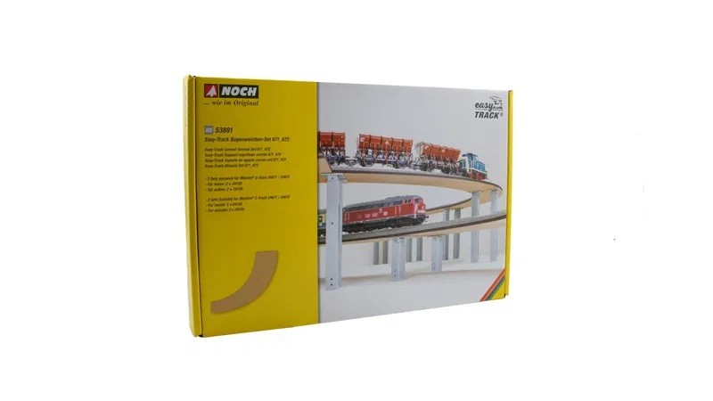 Noch 53881 - H0 Easy Track Curve Switch Set 671_672 - New