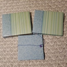 Set of 3 K  Company 6 x 6 Blue and Green Scrapbooks