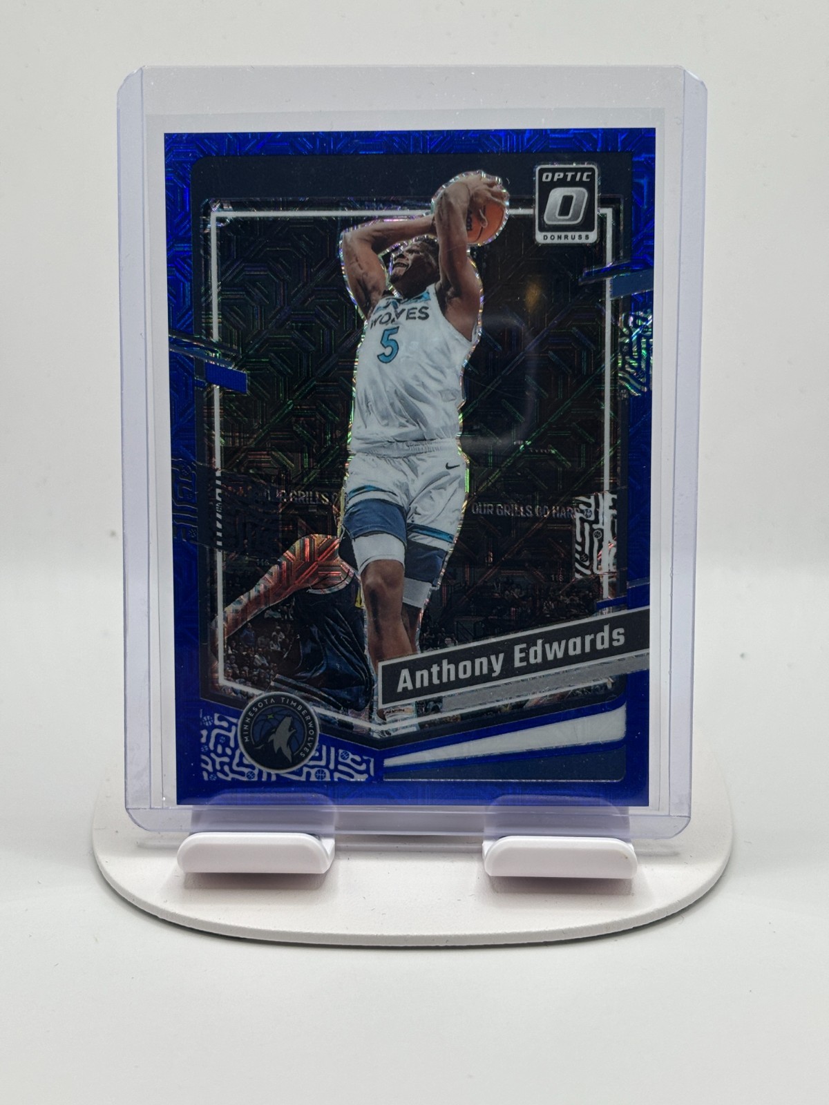 2023-24 Panini Donruss Optic - Anthony Edwards #59 Blue Mojo /24 Vikings