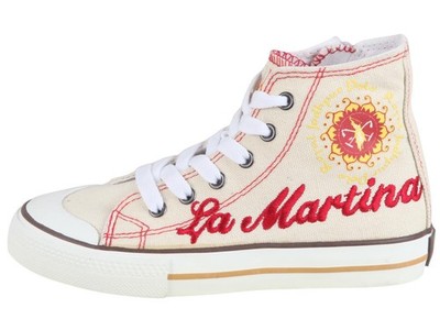 La Martina Polo Kinder Schuhe Jungen Hi-Top Sneaker Canvas Shoes EU 31 UK 12.5