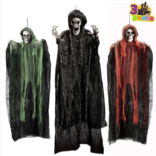 Halloween Deko Skelett Geister HäNgend Innen AußEn Spukhaus Party 3 StüCk 135Cm-image