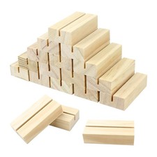 40 pcs Wood Table Number Holders,Wooden Place Card Holders