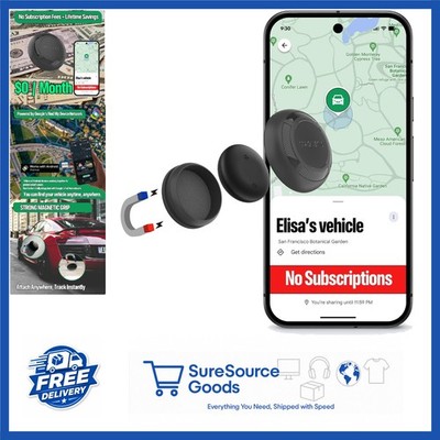 Car Tracker Device with 365 Days Battery, Hidden GPS, No Subscription Required
