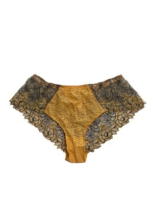 Louisa Bracq Infinite Floral Embroidery Shorty Size L Orange 