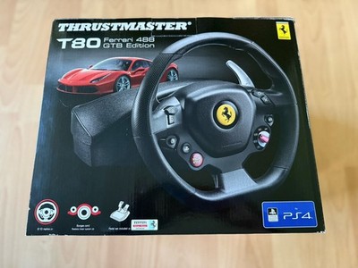 Thrustmaster T80 Ferrari 488 GTB Edition Lenkrad mit Pedalset, schwarz PS4