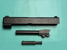 USED OEM GLOCK 48 COMPLETE SLIDE BARREL GUIDE ROD SPRING BLACK 9MM NIGHT SIGHTS