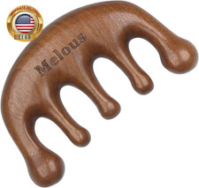 Sandalwood Gua Sha Massager, Meridians Massager, Scraping Massage Comb, for Hair