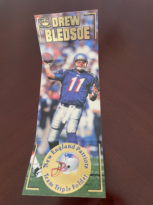 1995 Pacific Team Triple Folder Card #18 New England Patriots - Drew Bledsoe MT