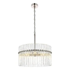 Living District Paulina 20" Chandelier in Polished Nickel