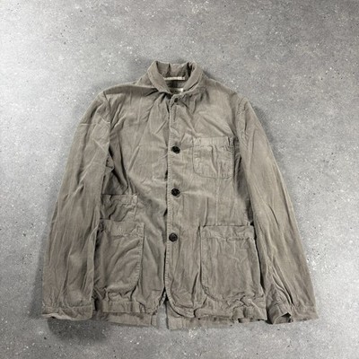 Universal Works Jacke Herren Medium Grün Cord Chore Field Bakers Overshirt