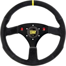 Omp 320 Sp Steering Wheel Black Suede 320mm Flat Yellow Stripe Aluminum Omp 320 Sp Steering Wheel Black Suede 320mm Flat Yellow Stripe Aluminum