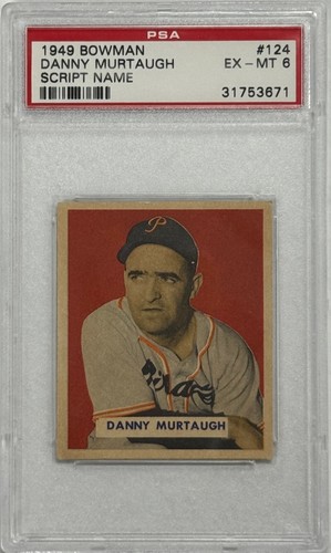 Danny Murtaugh [Script Name on Back] #124 1949 Bowman card