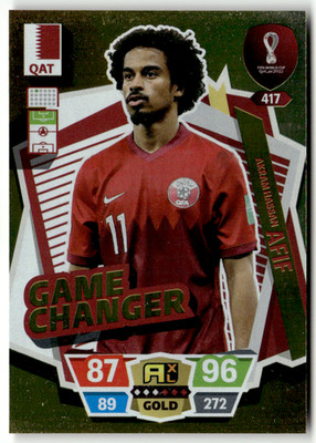 Panini FIFA 2022 Qatar World Cup No. 417 Akram Hassan Afif Game Changer