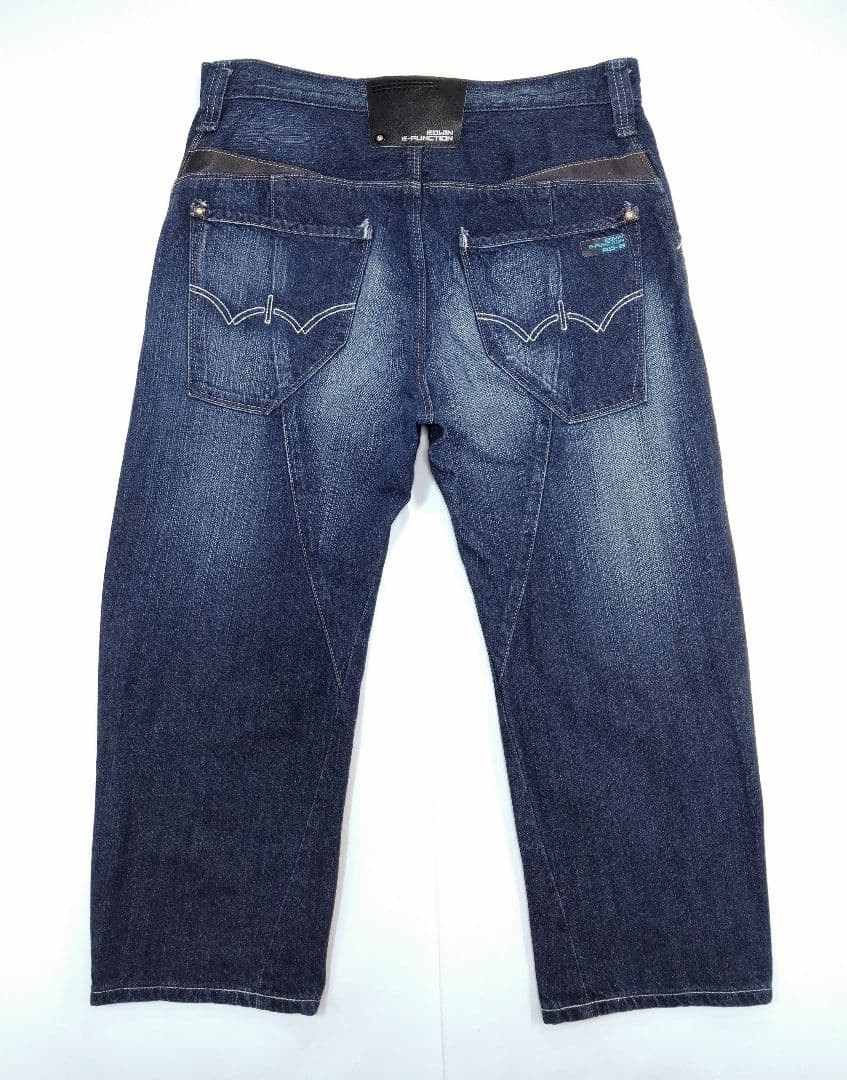 EDWIN E-FUNCTION Dark Navy Cropped Denim Pants Si… - image 3