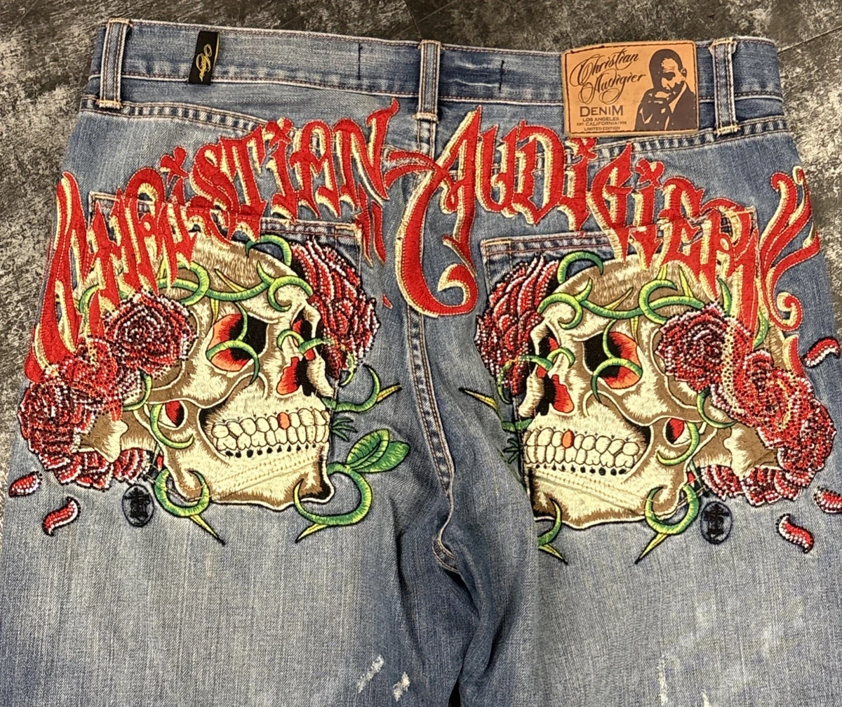 y2k Christian Audigier デニムw 36 L32 メンズ y2k Christian