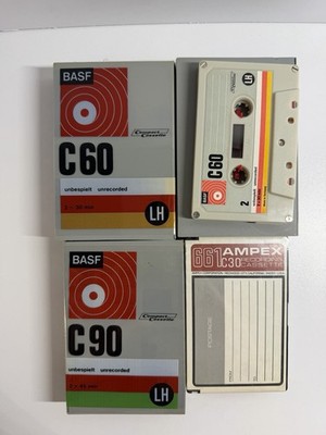 NEW BASF LH (2) C60 (1) C90 (1) Ampex C30