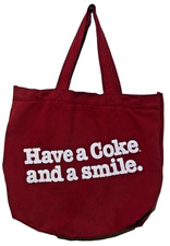 Have a Coke and a Smile Canvas Tote Red Bag