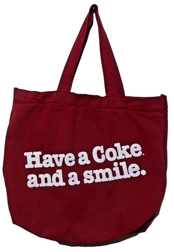 Have a Coke and a Smile Canvas Tote Red Bag 