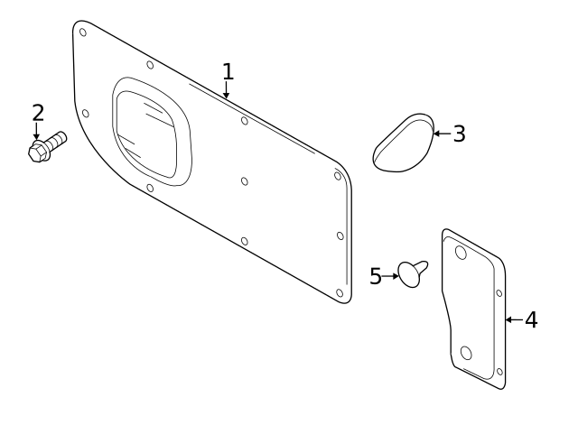 Genuine GM Rear Driver Side Compartment Trim Panel Access Hole Cover ...