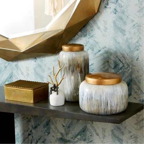 Cyan Design 10424 Spirit Drip Olive Glaze Container - Picture 8 of 9