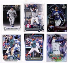 Julio Rodriguez 6 Card Lot Topps & Bowman RC's, Platinum, Gold Cup, MLB Seattle