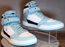 Champion Arena Power HI CB Leather Sneakers Blue Sz 8.5 Strap CAS10117W Mid-Tops