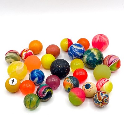 Vintage Bouncy Balls Lot 90s 80s Colorful Marbled Novelty Neon Tie Dye Retro Y2k