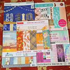 K Company Craft Smart Paperhouse 12 x 12 Design Paper Pad Lot of 5 Variations