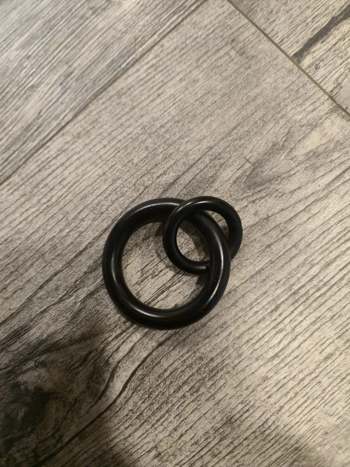 14 件全新陶器谷仓窗帘戒指双圆形小号 0.75 英寸垂坠古董青铜 — 第 3/4 张图片