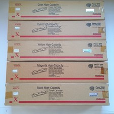 NEW LOT 5 CMKY Set XEROX Toner Cartridges Phaser 6250 Black Cyan Magenta Yellow