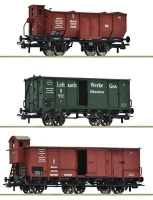 Roco H0 6600223 - 3-tlg. Set: Güterzug, K.Bay.Sts.B., Ep. I, DC  Neuware